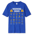 Funny Driving Warning Signs 101 Auto Mechanic Gift Driver T-Shirt Oversized Casual T Shirt Cotton Mens Tops Tees Cotton Clothing - maggiplanet.net