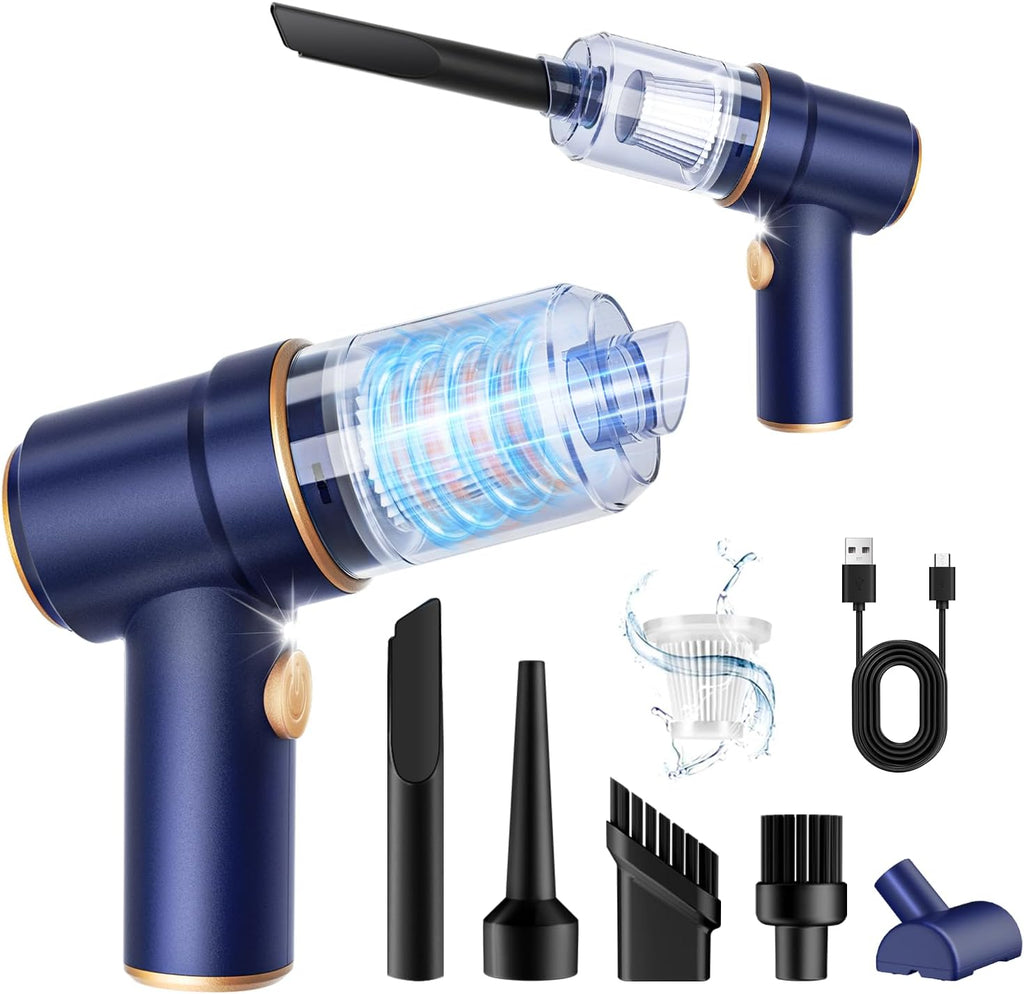 Handheld Car Vacuum Cleaner, 9000Pa Vacuum Cleaner and Air Duster, 120W High Power Hand Held Vacuum with LED Light and Multi - Nozzles for Car, Home, Office, Pet - maggiplanet.net