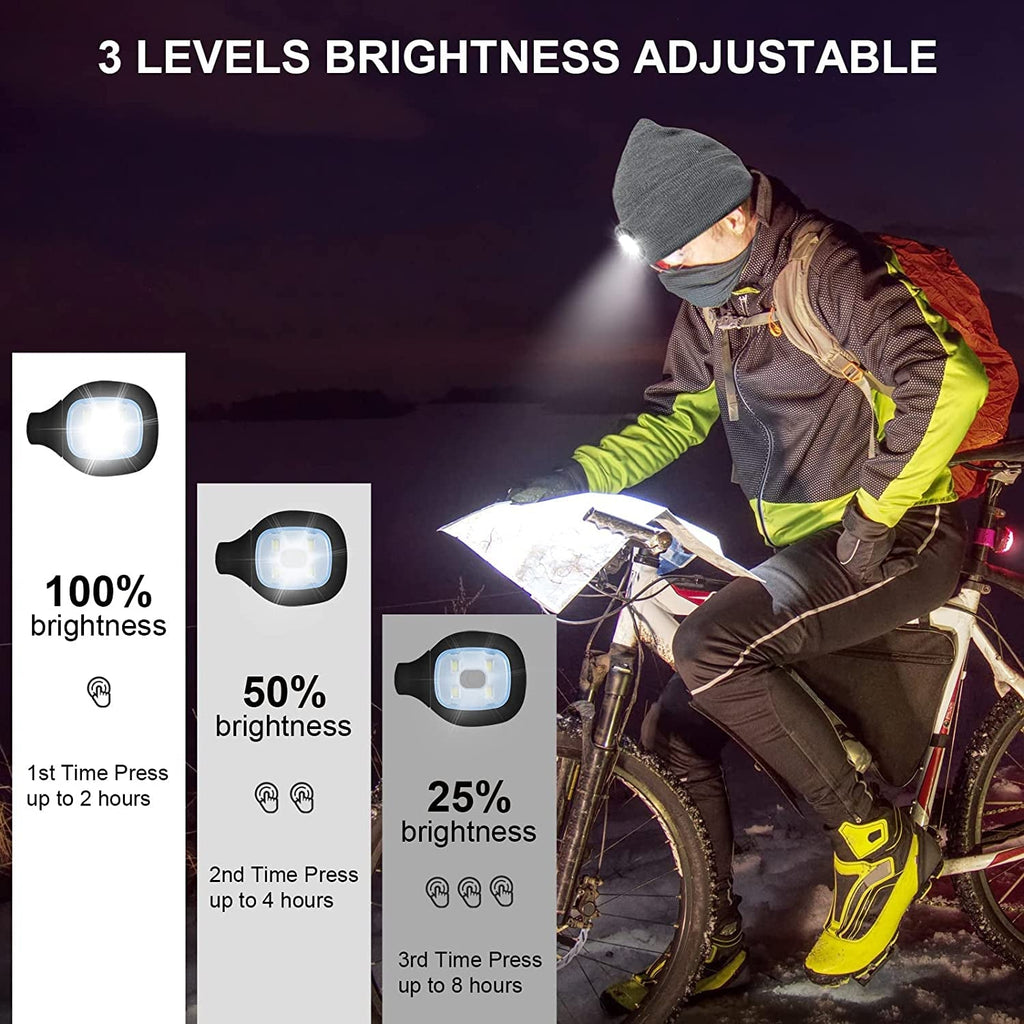 LED Lighted Beanie, Unisex Warm Knitted Hat, Rechargeable Headlamp Cap for Outdoors, Tech Gift for Men Dad Father Him - maggiplanet.net