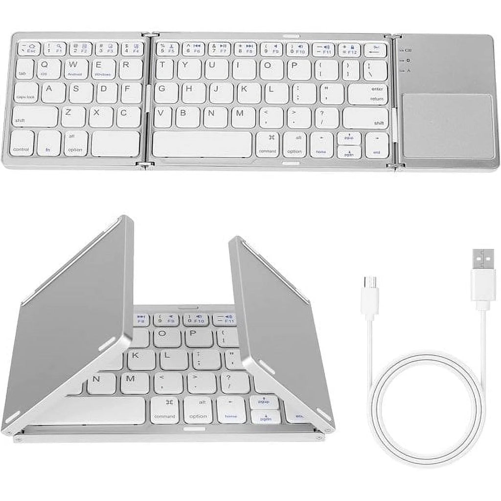 Portable Wireless Keyboard with Touchpad, Gray - maggiplanet.net