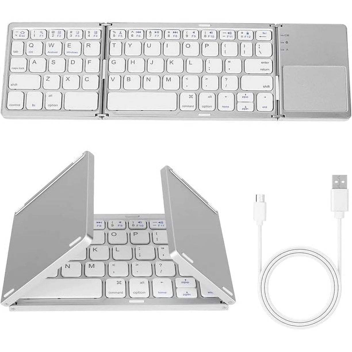 Portable Wireless Keyboard with Touchpad, Gray - maggiplanet.net