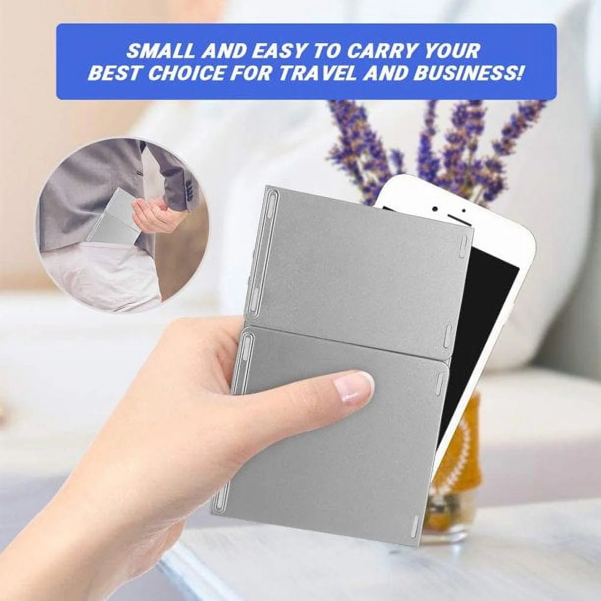 Portable Wireless Keyboard with Touchpad, Gray - maggiplanet.net